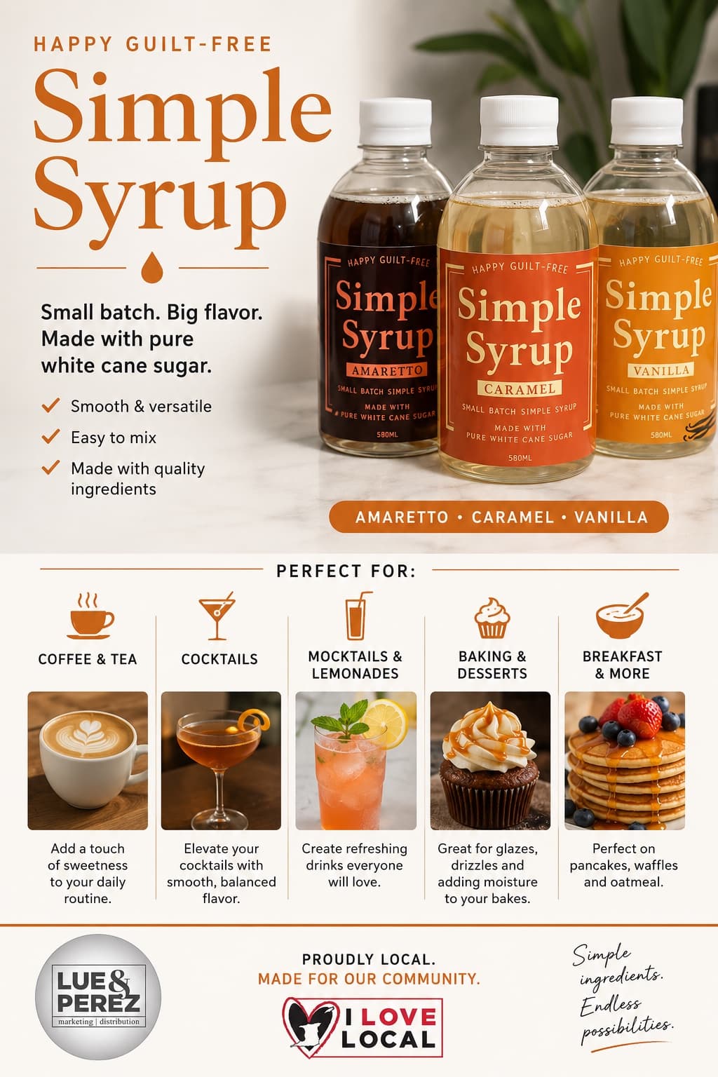 Branded simple syrup poster creative